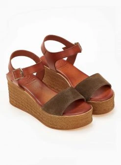 Πλατφόρμες καστόρινες Tfp - Λαδί -The Fashion Project κατάστημα platformes kastorines tfp 101996 d2sm