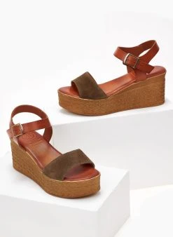 Πλατφόρμες καστόρινες Tfp - Λαδί -The Fashion Project κατάστημα platformes kastorines tfp 101996 ero1