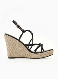 The Fashion Project Πλατφόρμες με κόμπους - Μαύρο