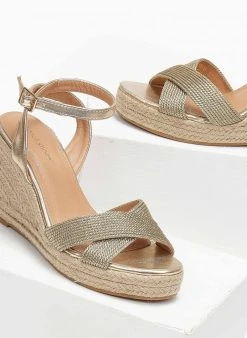 The Fashion Project Πλατφόρμες με πλεκτές σχοίνινες φάσες - Χρυσό 8 The Fashion Project Πλατφόρμες με πλεκτές σχοίνινες φάσες - Χρυσό -The Fashion Project κατάστημα platformes me plektes sxoinines fases 111047 9f9a