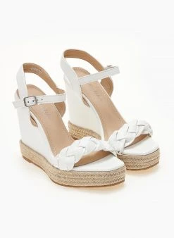 The Fashion Project Πλατφόρμες με πλεκτή φάσα - Λευκό 13 The Fashion Project Πλατφόρμες με πλεκτή φάσα - Λευκό -The Fashion Project κατάστημα platformes me plekti fasa 104723 id9j