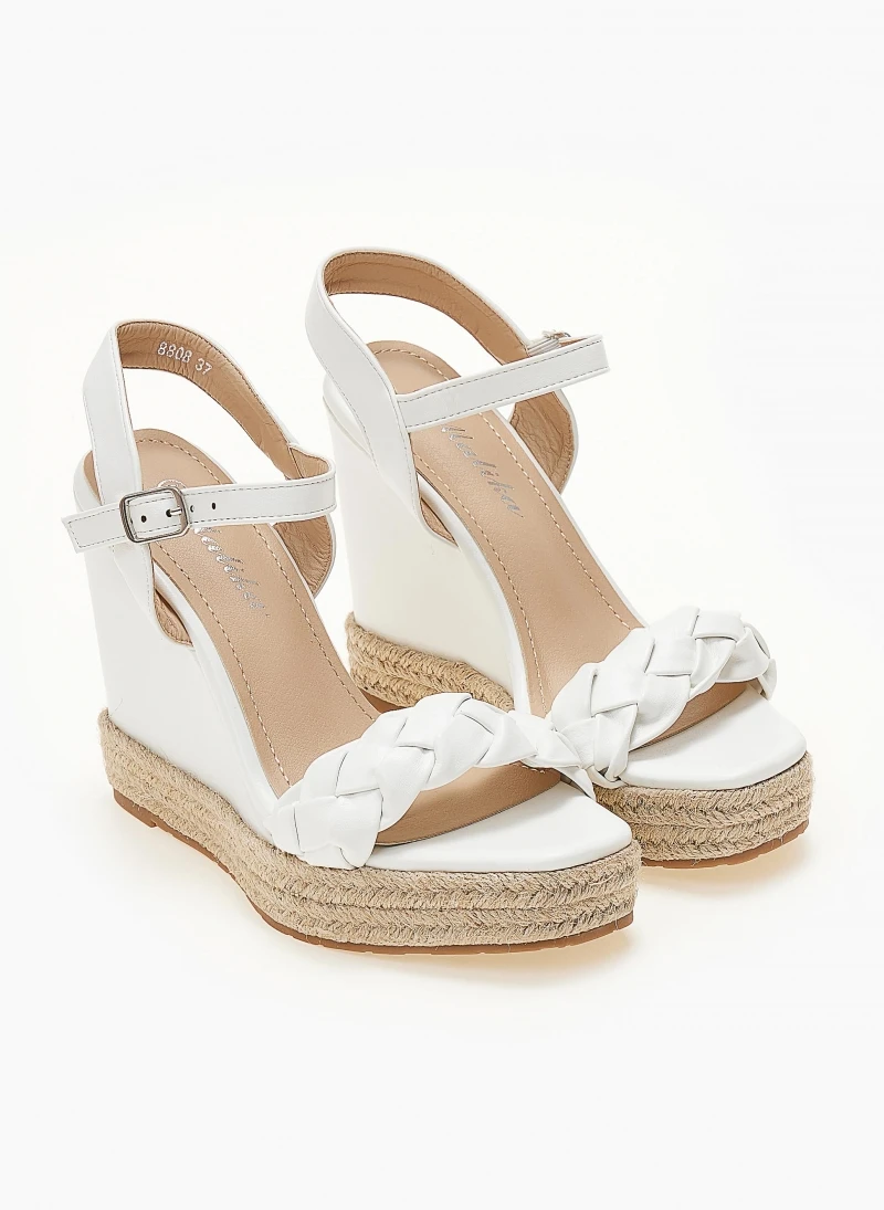 The Fashion Project Πλατφόρμες με πλεκτή φάσα - Λευκό 7 The Fashion Project Πλατφόρμες με πλεκτή φάσα - Λευκό - Image 5