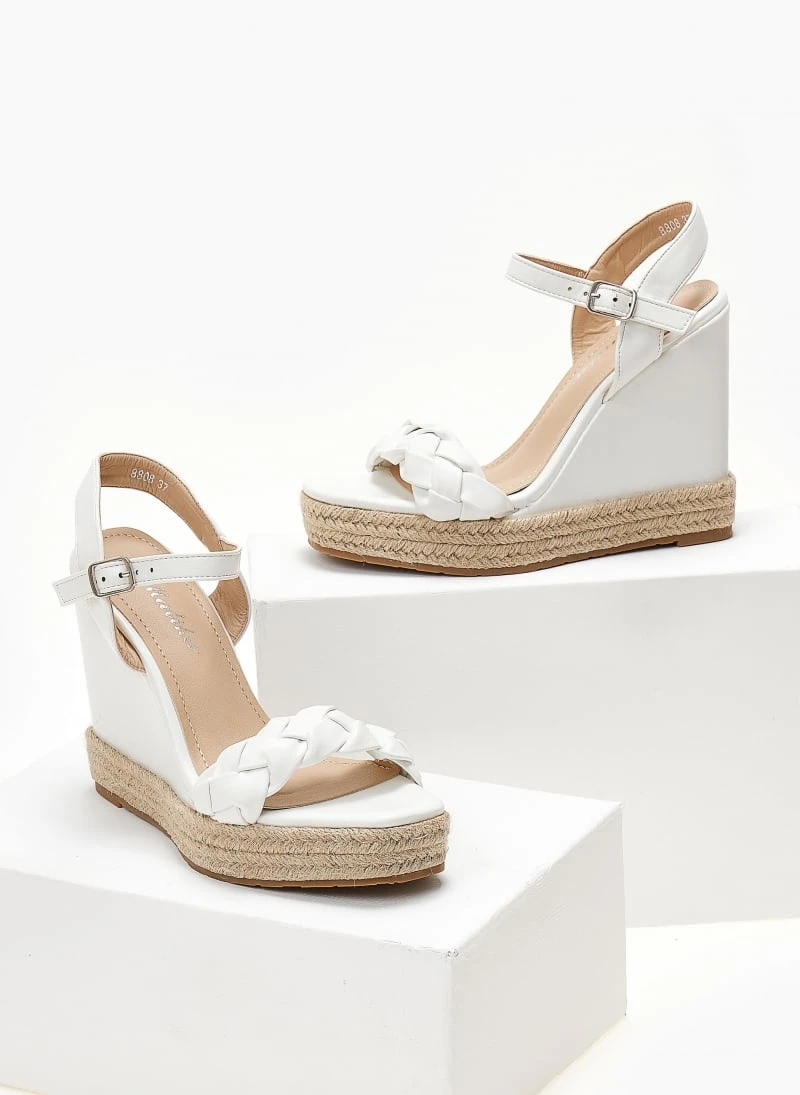 The Fashion Project Πλατφόρμες με πλεκτή φάσα - Λευκό 5 The Fashion Project Πλατφόρμες με πλεκτή φάσα - Λευκό - Image 3