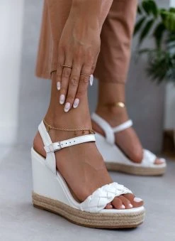 The Fashion Project Πλατφόρμες με πλεκτή φάσα - Λευκό