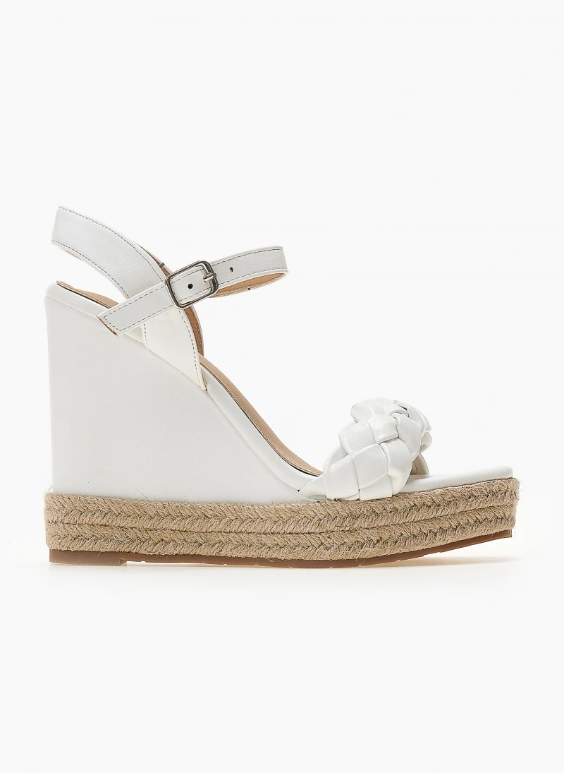 The Fashion Project Πλατφόρμες με πλεκτή φάσα - Λευκό 4 The Fashion Project Πλατφόρμες με πλεκτή φάσα - Λευκό - Image 2