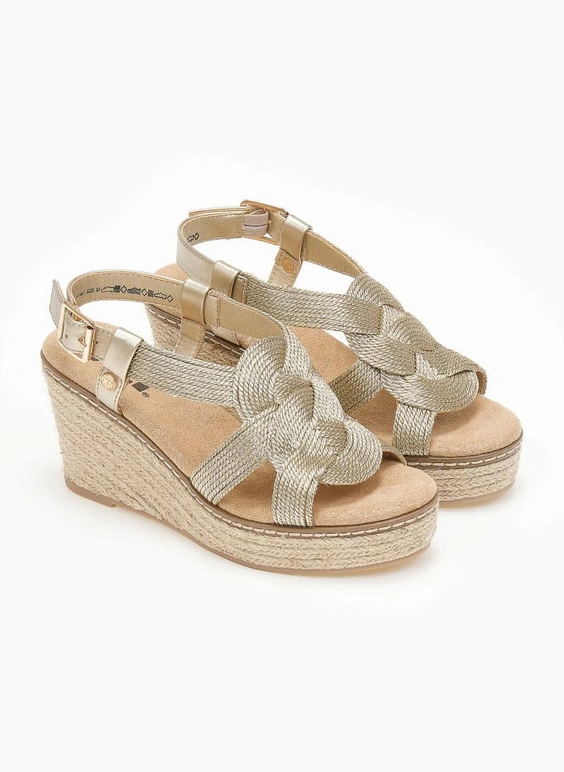 Xti Footwear Πλατφόρμες με πλεκτό σχέδιο - Χρυσό 4 Xti Footwear Πλατφόρμες με πλεκτό σχέδιο - Χρυσό - Image 2