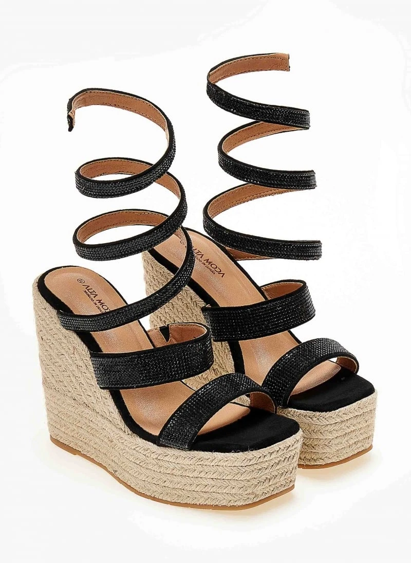 The Fashion Project Πλατφόρμες με Strass φάσες - Μαύρο 8 The Fashion Project Πλατφόρμες με Strass φάσες - Μαύρο - Image 6