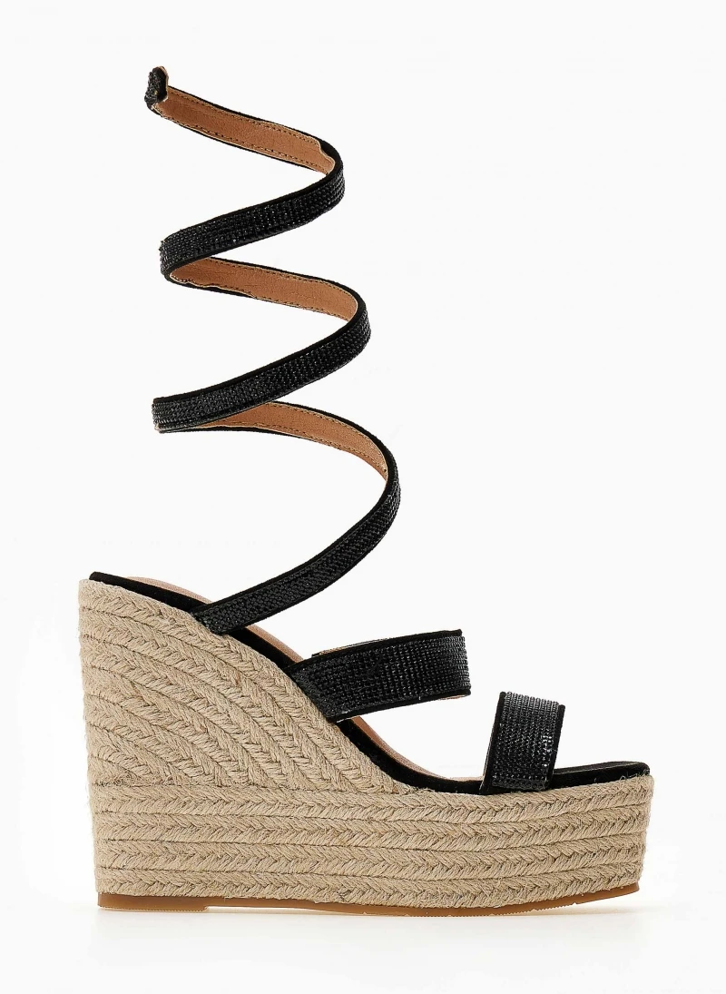 The Fashion Project Πλατφόρμες με Strass φάσες - Μαύρο 4 The Fashion Project Πλατφόρμες με Strass φάσες - Μαύρο - Image 2