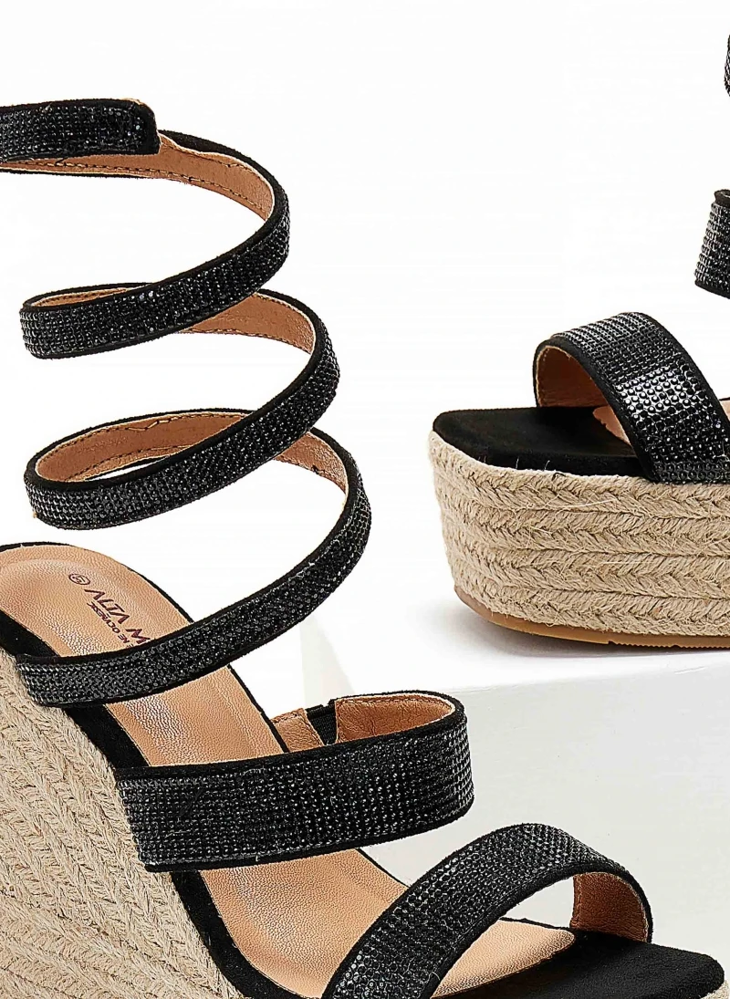 The Fashion Project Πλατφόρμες με Strass φάσες - Μαύρο 5 The Fashion Project Πλατφόρμες με Strass φάσες - Μαύρο - Image 3