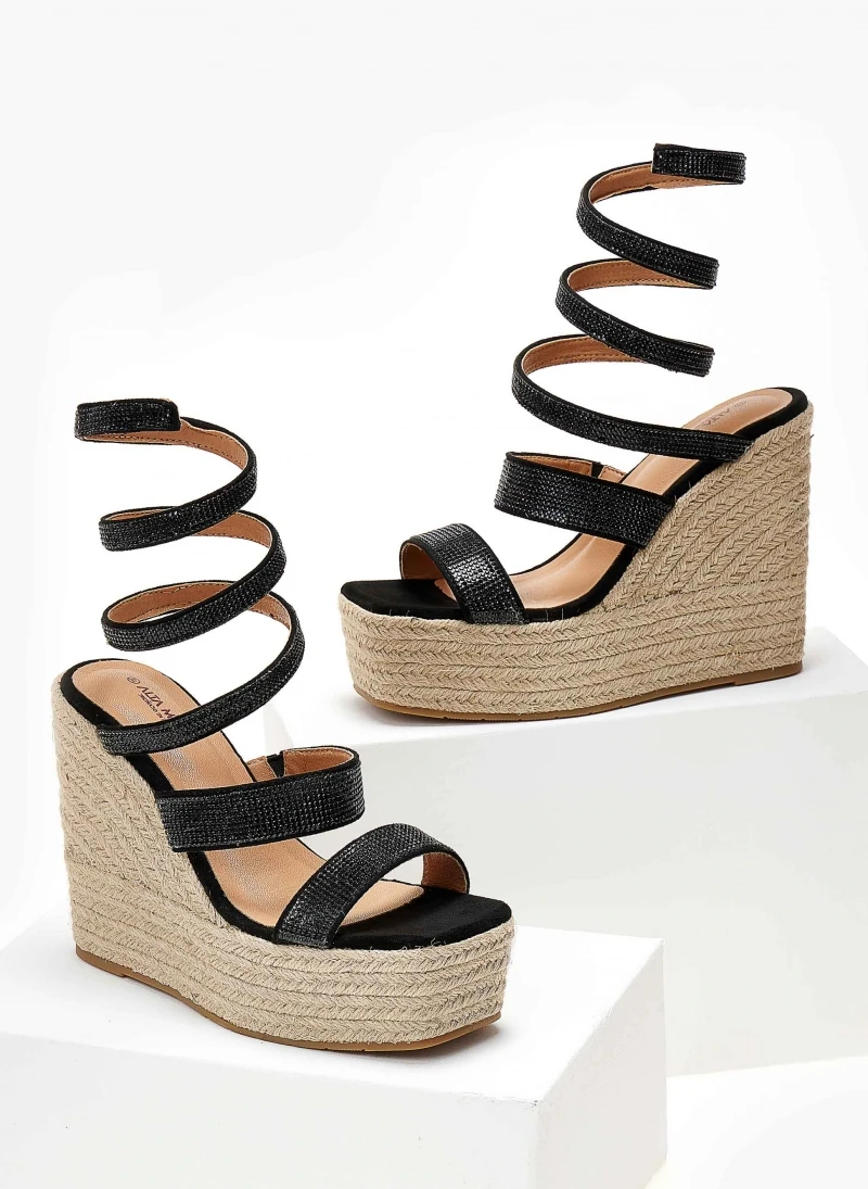 The Fashion Project Πλατφόρμες με Strass φάσες - Μαύρο 7 The Fashion Project Πλατφόρμες με Strass φάσες - Μαύρο - Image 5