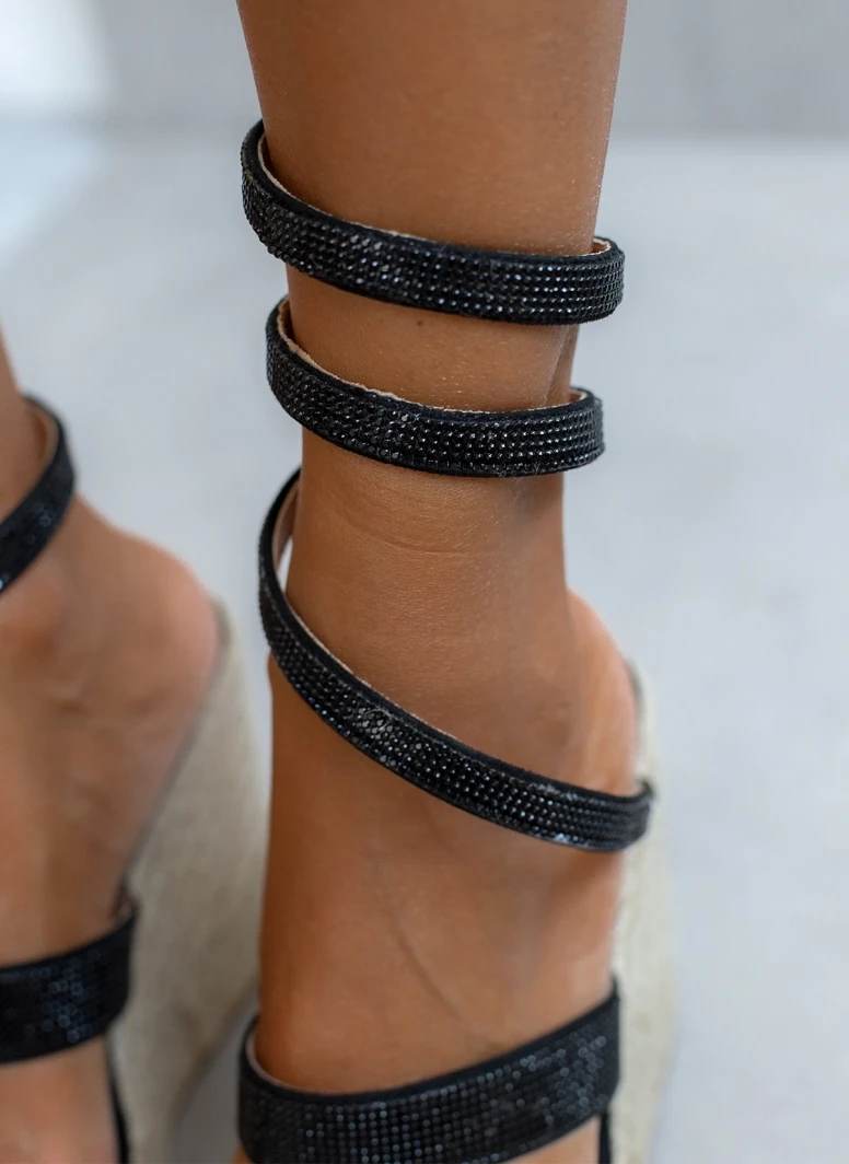 The Fashion Project Πλατφόρμες με Strass φάσες - Μαύρο 6 The Fashion Project Πλατφόρμες με Strass φάσες - Μαύρο - Image 4