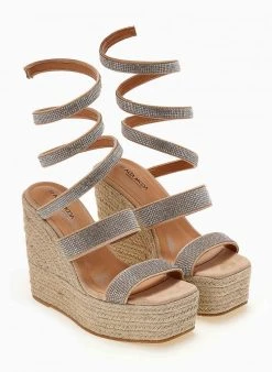 The Fashion Project Πλατφόρμες με Strass φάσες - Ασημί 13 The Fashion Project Πλατφόρμες με Strass φάσες - Ασημί -The Fashion Project κατάστημα platformes me strass fases 104480 akou