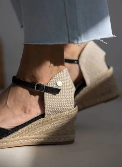 Xti Footwear Εσπαντρίγιες Platform με στρας Xti 141324 - Μαύρο -The Fashion Project κατάστημα platformes me sxoinini sola kai strassxti 141324 110195 cphs