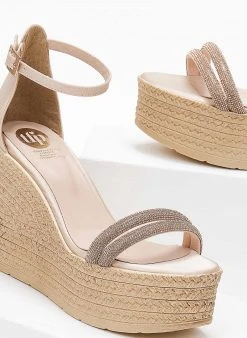 Πλατφόρμες με Strass Tfp - Nude 11 Πλατφόρμες με Strass Tfp - Nude -The Fashion Project κατάστημα platformes pedila tfp me dipli seira strass 101311 smlf