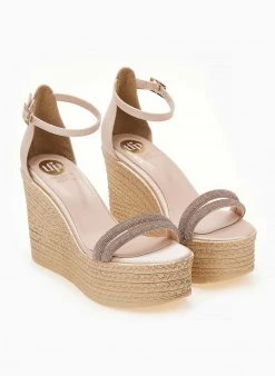 Πλατφόρμες με Strass Tfp - Nude 13 Πλατφόρμες με Strass Tfp - Nude -The Fashion Project κατάστημα platformes pedila tfp me dipli seira strass 101311 xwcr