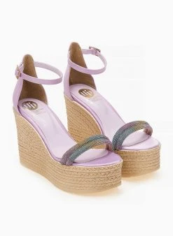 Πλατφόρμες με Strass Tfp - Λιλά -The Fashion Project κατάστημα platformes pedila tfp me dipli seira strass 101312 m7er