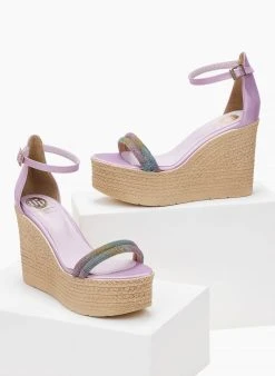 Πλατφόρμες με Strass Tfp - Λιλά -The Fashion Project κατάστημα platformes pedila tfp me dipli seira strass 101312 nd3s