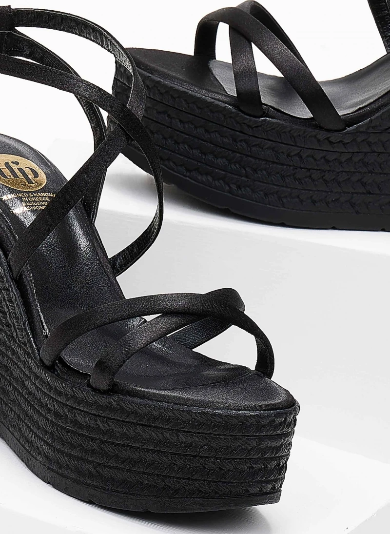 Πλατφόρμες σατέν χαστί Tfp - Μαύρο 4 Πλατφόρμες σατέν χαστί Tfp - Μαύρο - Image 2