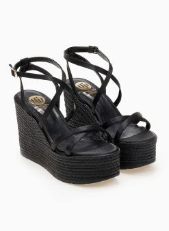 Πλατφόρμες σατέν χαστί Tfp - Μαύρο 8 Πλατφόρμες σατέν χαστί Tfp - Μαύρο -The Fashion Project κατάστημα platformes saten tfp me desimo xiasti 101308 rnfu