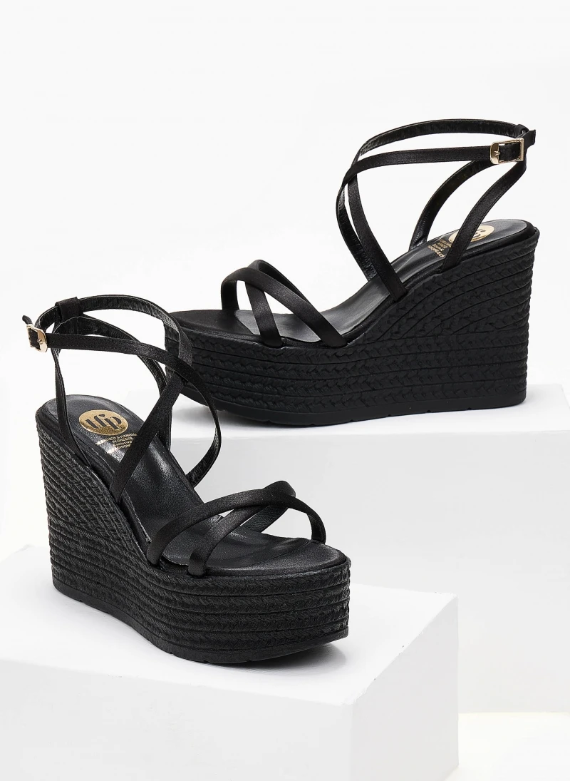 Πλατφόρμες σατέν χαστί Tfp - Μαύρο 6 Πλατφόρμες σατέν χαστί Tfp - Μαύρο - Image 4