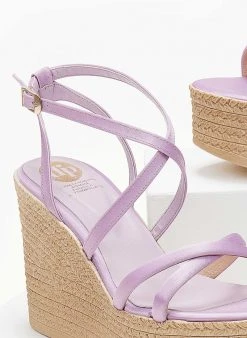 Πλατφόρμες σατέν χαστί Tfp - Λιλά -The Fashion Project κατάστημα platformes saten tfp me desimo xiasti 101317 4z3n