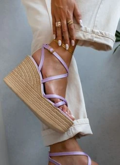 Πλατφόρμες σατέν χαστί Tfp - Λιλά -The Fashion Project κατάστημα platformes saten tfp me desimo xiasti 101317 jrya