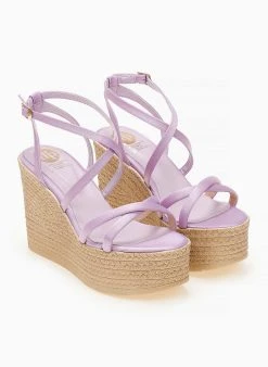 Πλατφόρμες σατέν χαστί Tfp - Λιλά -The Fashion Project κατάστημα platformes saten tfp me desimo xiasti 101317 xlk7