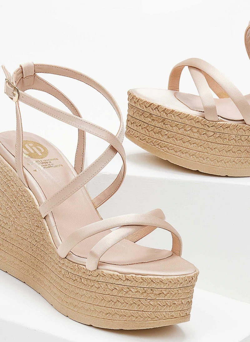 Πλατφόρμες σατέν χαστί Tfp - Nude 5 Πλατφόρμες σατέν χαστί Tfp - Nude - Image 3