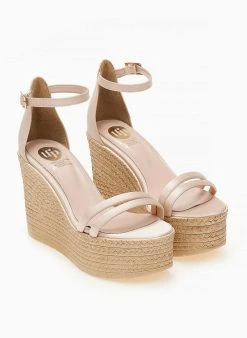 Πλατφόρμες σατέν με μπαρέτα Tfp - Nude -The Fashion Project κατάστημα platformes saten tfp me mpareta 101303 ncsg