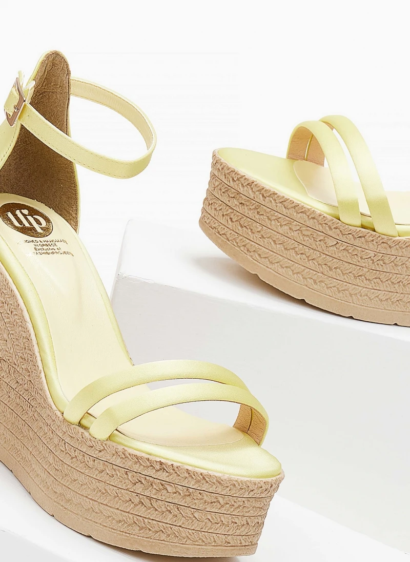 Πλατφόρμες σατέν με μπαρέτα Tfp - Κίτρινο 4 Πλατφόρμες σατέν με μπαρέτα Tfp - Κίτρινο - Image 2