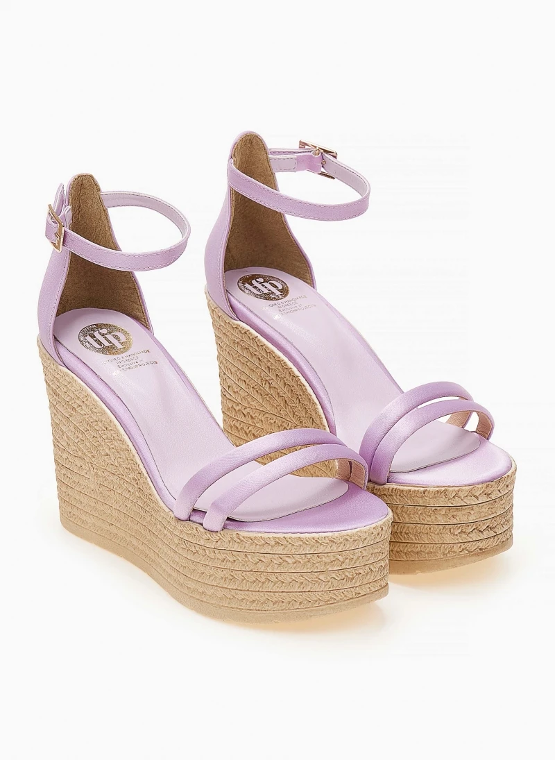 Πλατφόρμες σατέν με μπαρέτα Tfp - Λιλά 6 Πλατφόρμες σατέν με μπαρέτα Tfp - Λιλά - Image 4