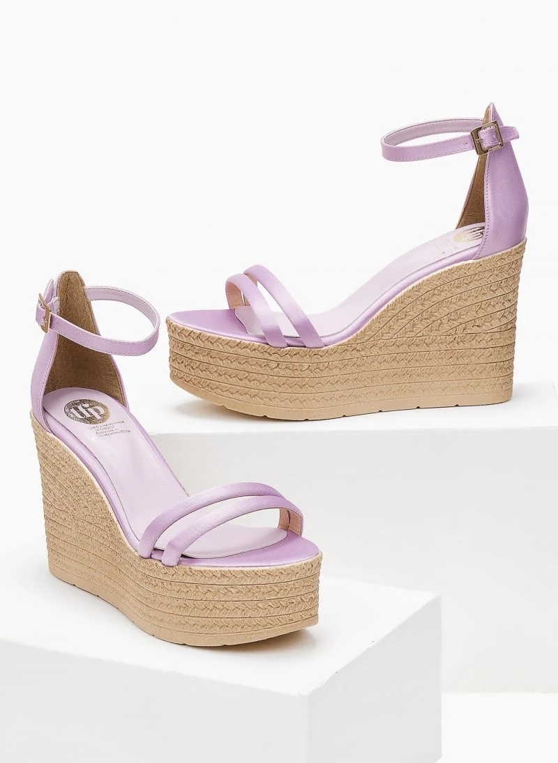 Πλατφόρμες σατέν με μπαρέτα Tfp - Λιλά 4 Πλατφόρμες σατέν με μπαρέτα Tfp - Λιλά - Image 2