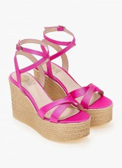 The Fashion Project Πλατφόρμες σατέν Crossover Tfp - Φούξια -The Fashion Project κατάστημα platformes saten tfp me xiasti lourakia 102091 wj1d