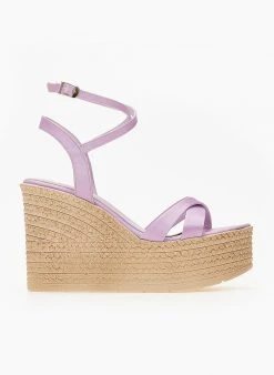 The Fashion Project Πλατφόρμες σατέν Crossover Tfp - Λιλά