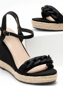 The Fashion Project Πλατφόρμες Suede με αλυσίδα - Μαύρο 8 The Fashion Project Πλατφόρμες Suede με αλυσίδα - Μαύρο -The Fashion Project κατάστημα platformes suede me kokalini alusida 104717 5f3w