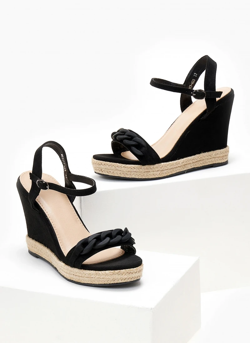 The Fashion Project Πλατφόρμες Suede με αλυσίδα - Μαύρο 4 The Fashion Project Πλατφόρμες Suede με αλυσίδα - Μαύρο - Image 2