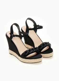 The Fashion Project Πλατφόρμες Suede με αλυσίδα - Μαύρο 9 The Fashion Project Πλατφόρμες Suede με αλυσίδα - Μαύρο -The Fashion Project κατάστημα platformes suede me kokalini alusida 104717 du3k