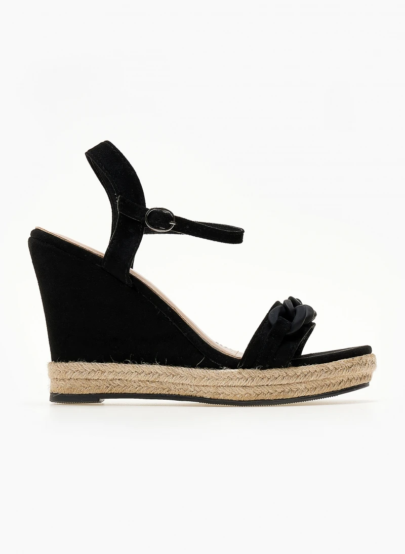 The Fashion Project Πλατφόρμες Suede με αλυσίδα - Μαύρο 3 The Fashion Project Πλατφόρμες Suede με αλυσίδα - Μαύρο