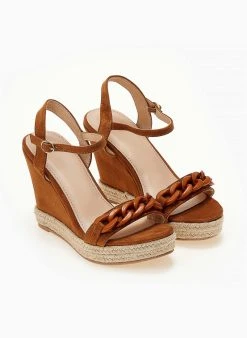 The Fashion Project Πλατφόρμες Suede με αλυσίδα - Ταμπά -The Fashion Project κατάστημα platformes suede me kokalini alusida 104719 ik5m