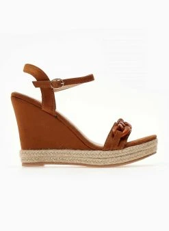 The Fashion Project Πλατφόρμες Suede με αλυσίδα - Ταμπά -The Fashion Project κατάστημα platformes suede me kokalini alusida 104719 wkjv