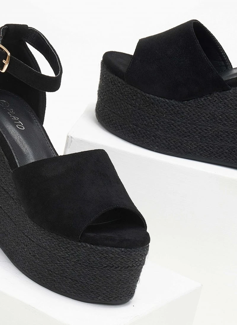 The Fashion Project Πλατφόρμες Suede με μπαρέτα - Μαύρο 5 The Fashion Project Πλατφόρμες Suede με μπαρέτα - Μαύρο - Image 3