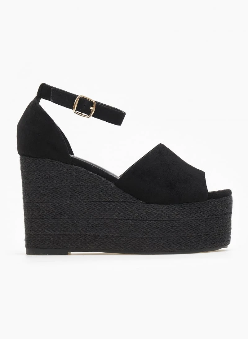 The Fashion Project Πλατφόρμες Suede με μπαρέτα - Μαύρο 3 The Fashion Project Πλατφόρμες Suede με μπαρέτα - Μαύρο