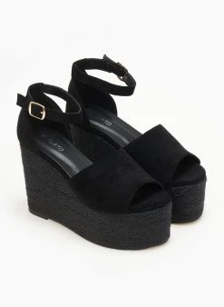 The Fashion Project Πλατφόρμες Suede με μπαρέτα - Μαύρο 9 The Fashion Project Πλατφόρμες Suede με μπαρέτα - Μαύρο -The Fashion Project κατάστημα platformes suede me mpareta 110541 p1z9