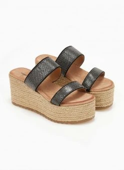 The Fashion Project Πλατφόρμες Suede με στρας - Μαύρο -The Fashion Project κατάστημα platformes suede me strass 110645 jeit