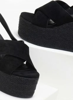 The Fashion Project Πλατφόρμες Suede με σχοινί στη σόλα - Μαύρο 8 The Fashion Project Πλατφόρμες Suede με σχοινί στη σόλα - Μαύρο -The Fashion Project κατάστημα platformes suede me sxoini sti sola 110547 7gem