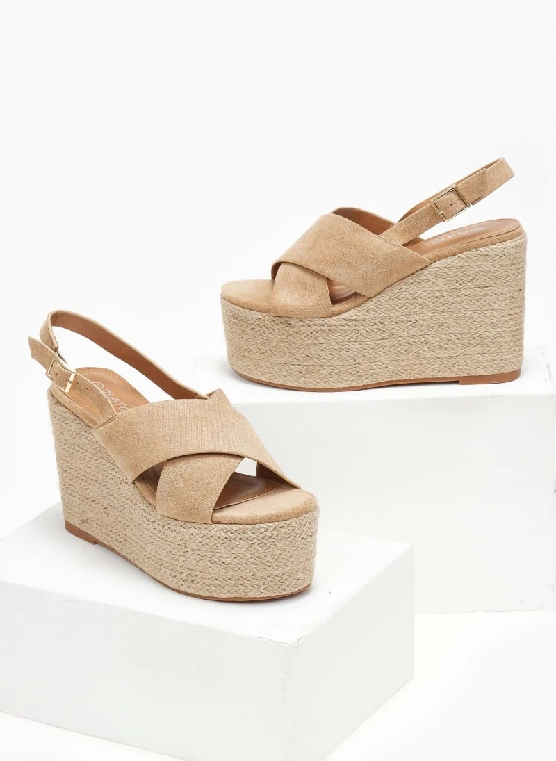 The Fashion Project Πλατφόρμες Suede με σχοινί στη σόλα - Μπεζ 4 The Fashion Project Πλατφόρμες Suede με σχοινί στη σόλα - Μπεζ - Image 2
