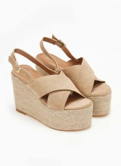 The Fashion Project Πλατφόρμες Suede με σχοινί στη σόλα - Μπεζ 9 The Fashion Project Πλατφόρμες Suede με σχοινί στη σόλα - Μπεζ -The Fashion Project κατάστημα platformes suede me sxoini sti sola 110548 hm4r