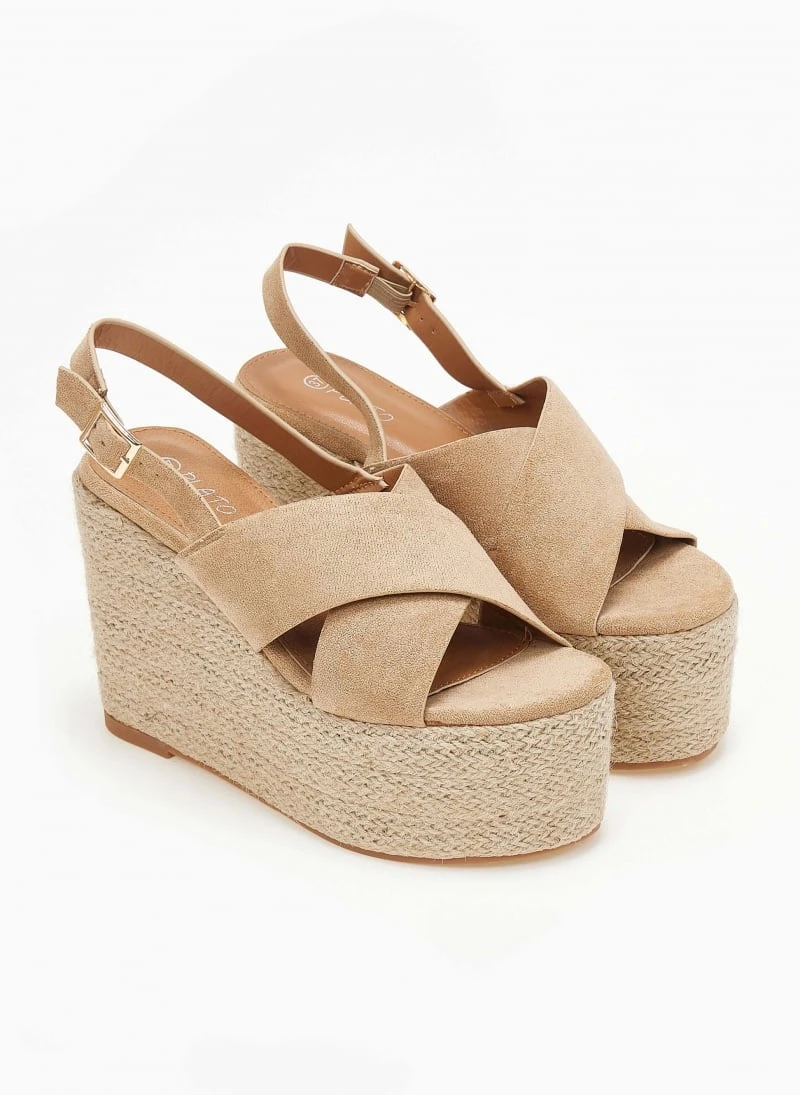 The Fashion Project Πλατφόρμες Suede με σχοινί στη σόλα - Μπεζ 6 The Fashion Project Πλατφόρμες Suede με σχοινί στη σόλα - Μπεζ - Image 4