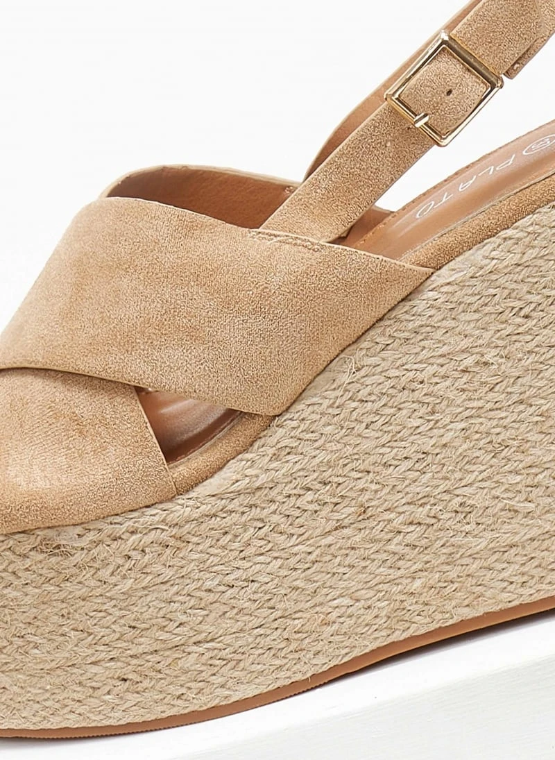 The Fashion Project Πλατφόρμες Suede με σχοινί στη σόλα - Μπεζ 5 The Fashion Project Πλατφόρμες Suede με σχοινί στη σόλα - Μπεζ - Image 3