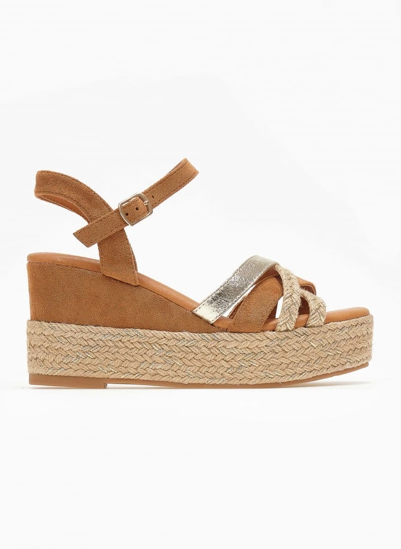 The Fashion Project Πλατφόρμες Suede με χιαστί λουράκια - Κάμελ 3 The Fashion Project Πλατφόρμες Suede με χιαστί λουράκια - Κάμελ